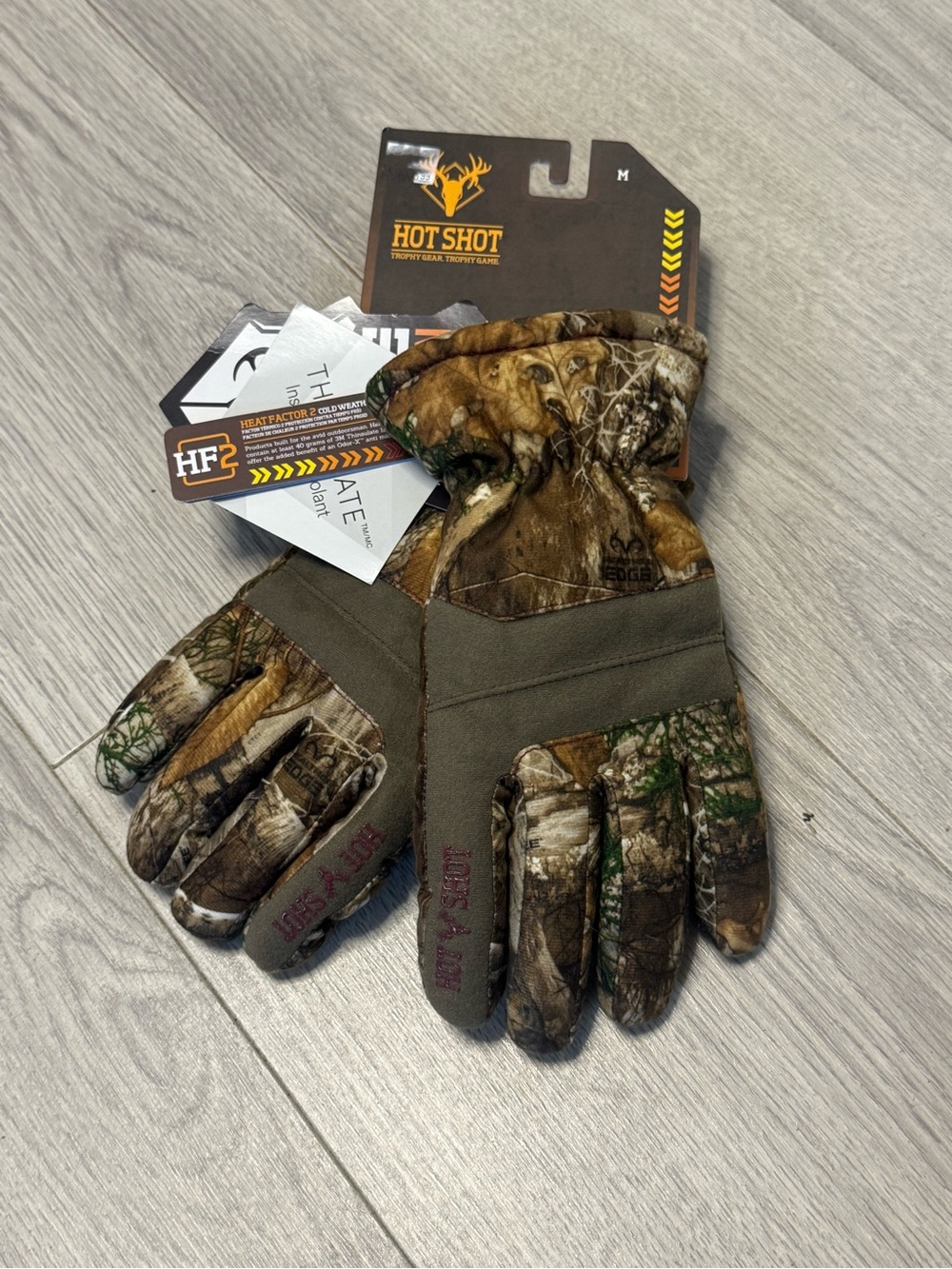 Hot Shot RealTree 3M Men's Camo Hunting Gloves - Brown/Green